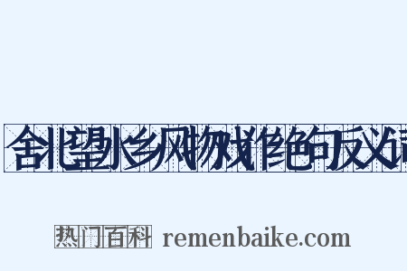舍北望水乡风物戏作绝句反义词是什么意思的图片
